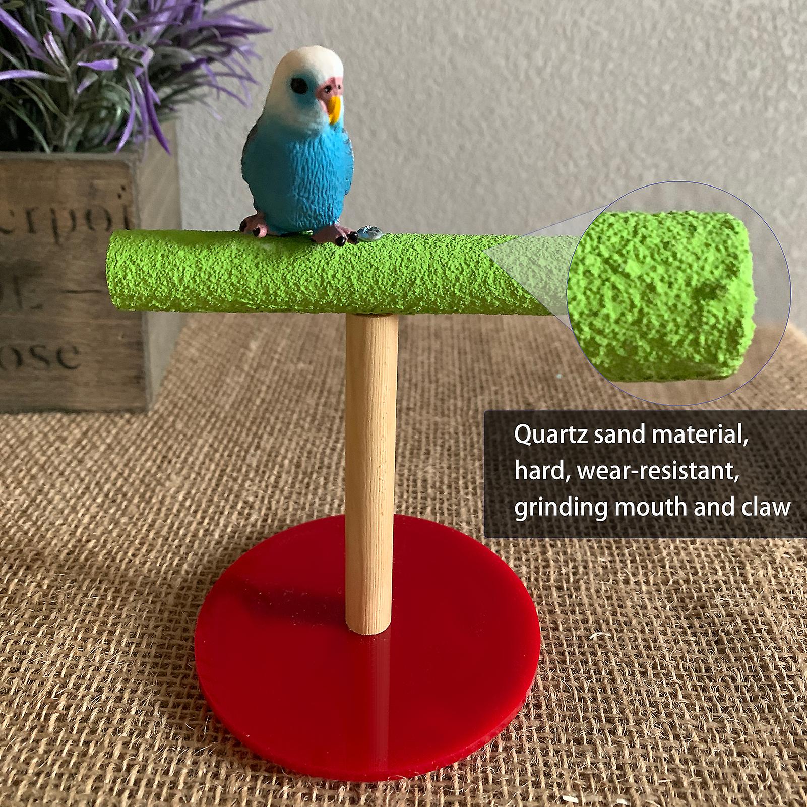 Bird Training Stand Bird Playstand T Shape Grinding Bird Perch Bird Cage Toys  L