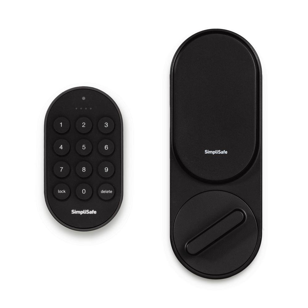 SimpliSafe Smart Lock WiFi Connected Wireless (Battery) with PIN Pad and Remote Access - Black SLK100BB