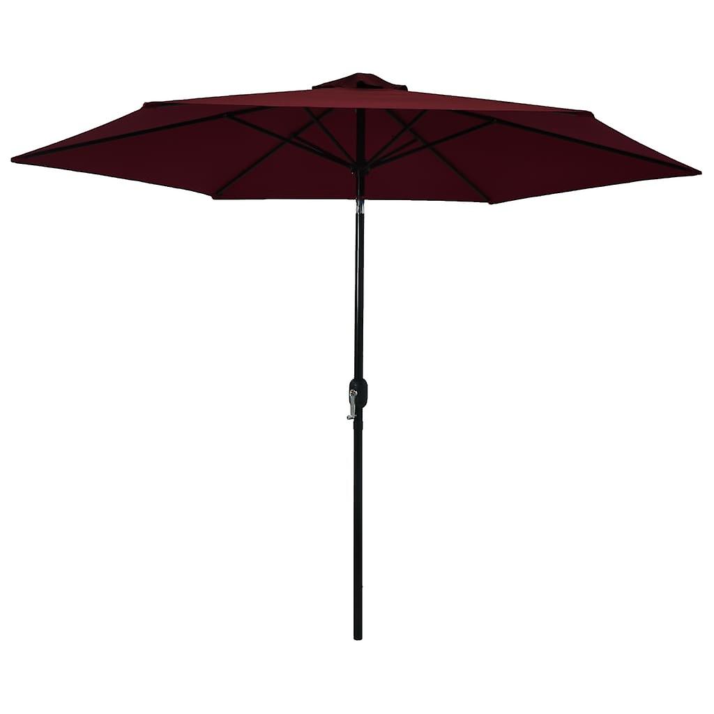 Outdoor Parasol With Metal Pole Bordeaux Red 300 Cm