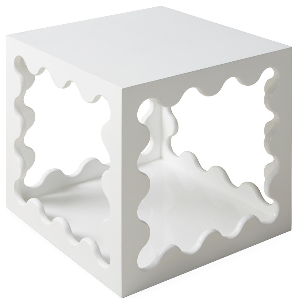 Ripple Lacquer Cube   Contemporary   Side Tables And End Tables   by Jonathan Adler  Houzz