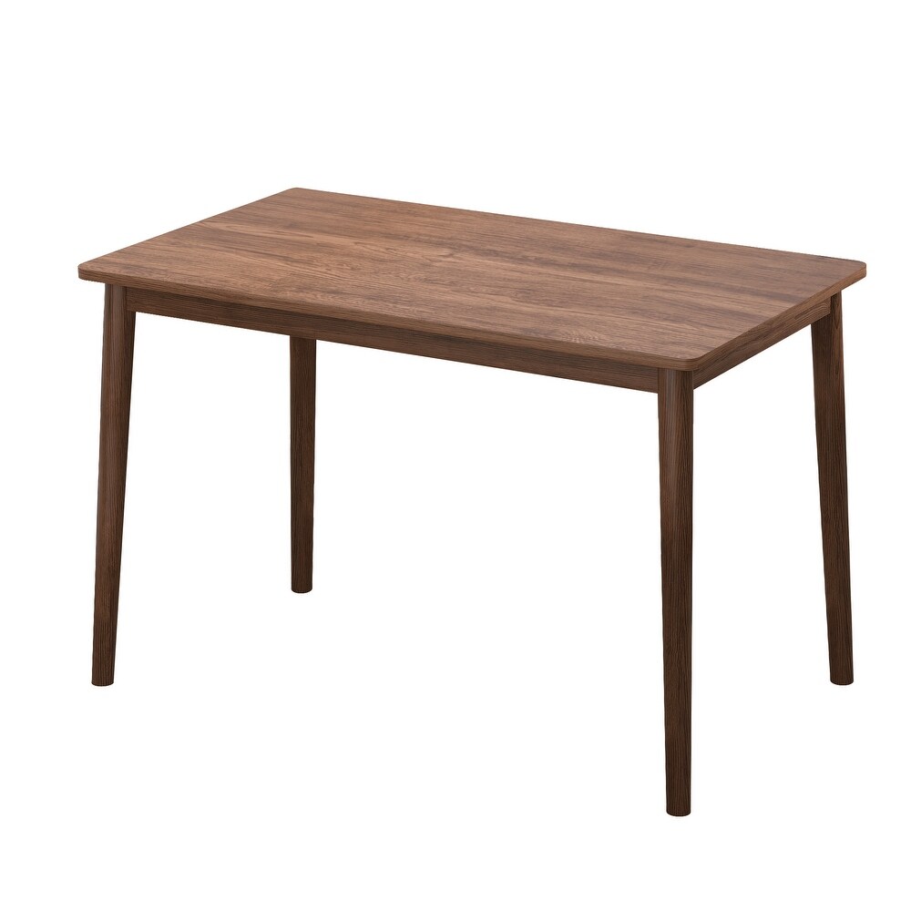 Retro Rectangle Solid Rubber Wood Dining Table