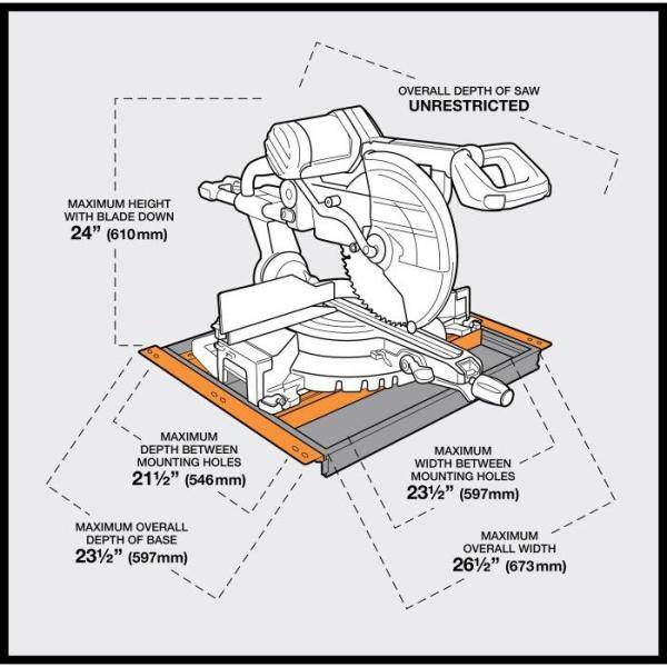 BORA Portacube STR Miter Saw Workstation and Pedestal Roller Combo PM-8000B