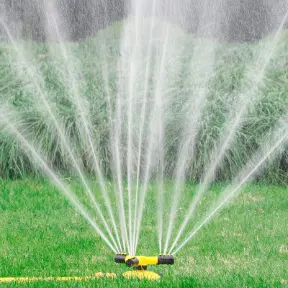 360 degree automatic rotating three pronged sprinkler head irrigation rotary sprinkler tandem sprinkler watering device