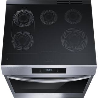 FRIGIDAIRE GALLERY 30 in. 6.2 cu. ft. 5 Element Slide-In Induction Range in Smudge-Proof Stainless Steel with Total Convection and Air Fry GCFI3060BF