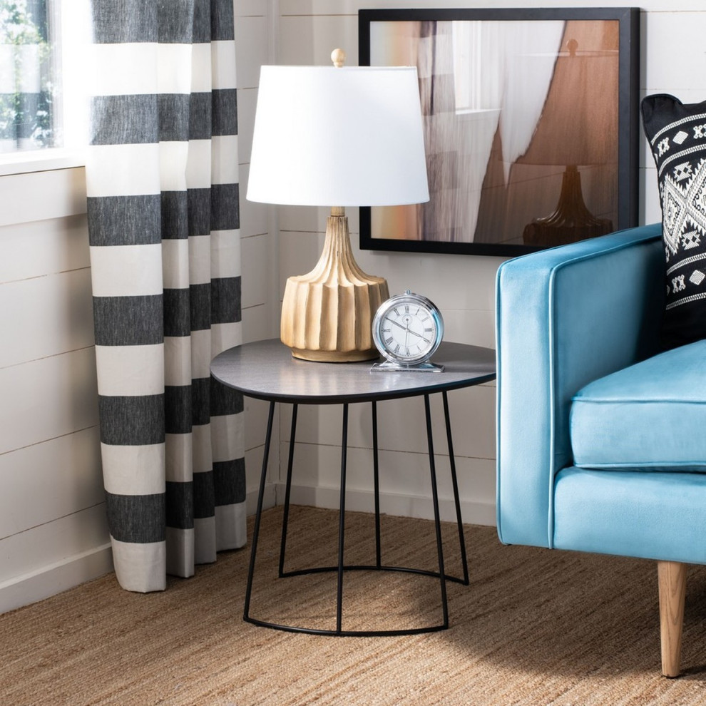 Lexi Side Table Dark Gray/Black   Industrial   Side Tables And End Tables   by AED Luxury Home Decor  Houzz