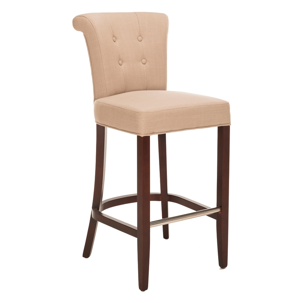 SAFAVIEH 29.7 inch Parker Curved Back Mahogany Bar Stool   19.6\