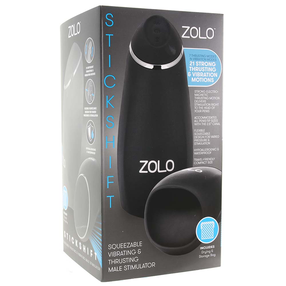 Stickshift Squeezable Vibrating & Thrusting Masturbator