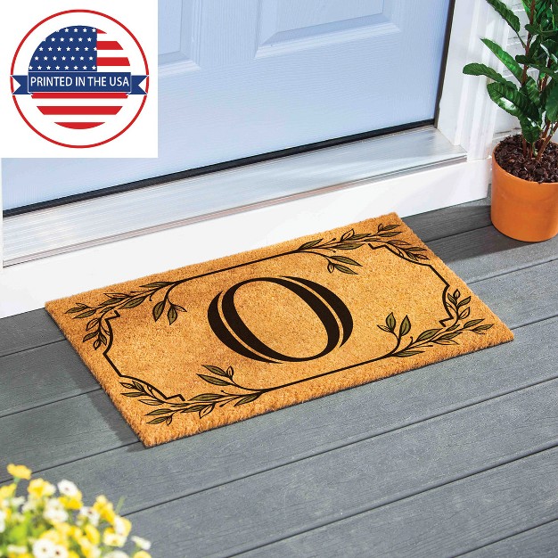 X 16 quot Monogram Coir Mat Letter quot o quot