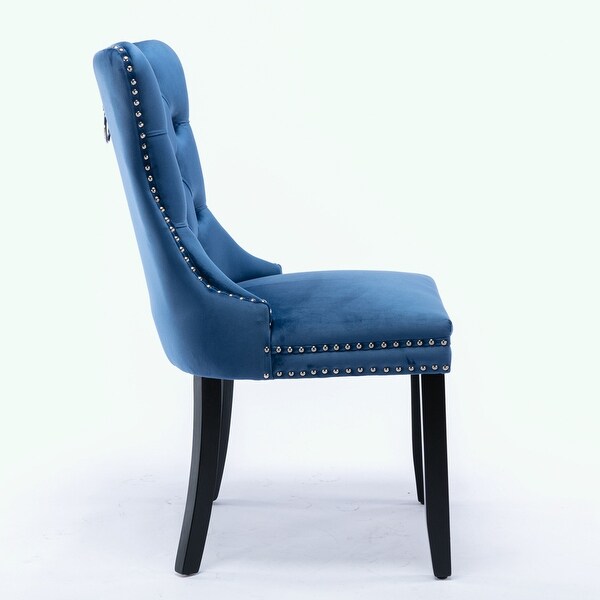 2Pcs High-end Tufted Velvet Dining Chair