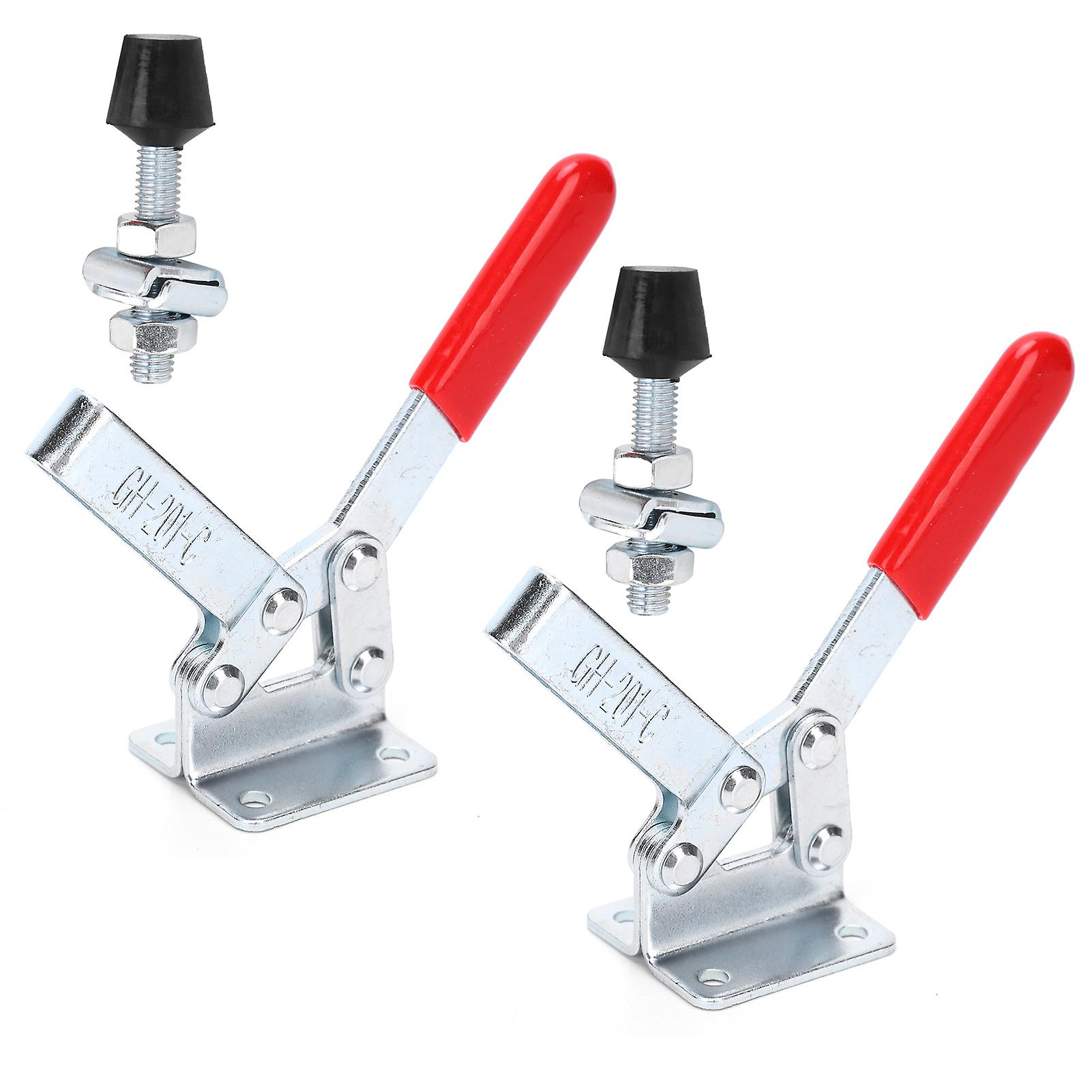 2pcs Toggle Clamp Anti-rust Alloy Steel Quick Release Hold Down Hand Tool 182kg Gh201c