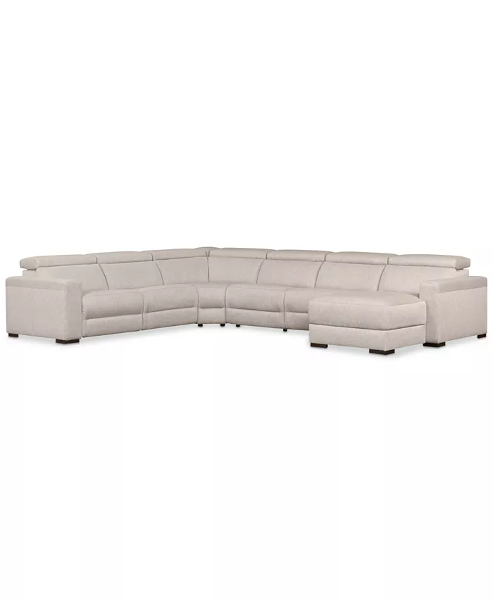 Furniture Nevio 157 6-Pc. Fabric Sectional Sofa with Chaise