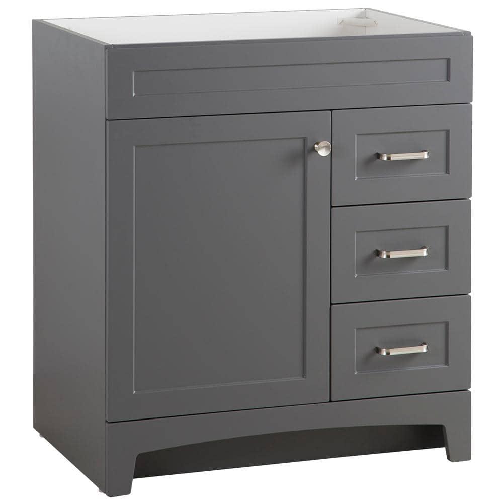 Home Decorators Collection Thornbriar 30 in W x 21 in D Bathroom Vanity Cabinet in Cement