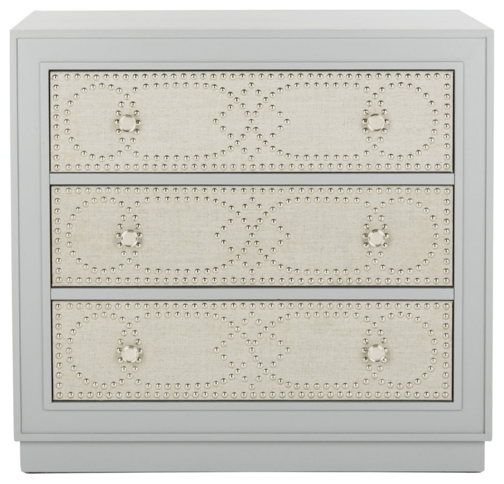 Wiley 3 Drawer Chest Light Grey   Modern   Accent Chests And Cabinets   by Virgil Stanis Design  Houzz