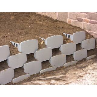 VARDEN P100 8 in. x 15.3 in. x 6 in. Gray Plastic Retaining Wall Blocks (Box of 10) VG- P100SR-836