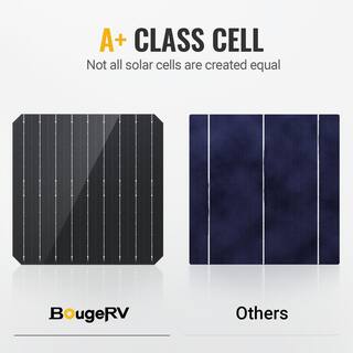 BougeRV 200-Watt 12-Volt Monocrystalline Solar Panel for RV Camping Home Boat Marine Off-Grid HD114