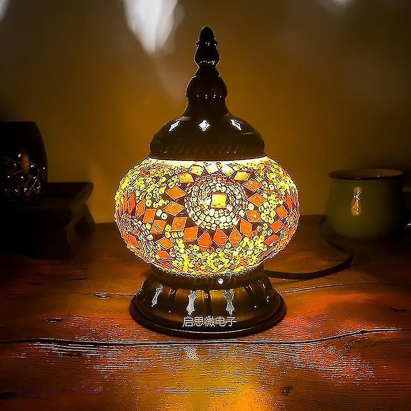 Naiwang Ne Turkish Table Lamp Vinta Art Hanrafted Lamparas De Mesa Glass Bed Lamparas Con Os