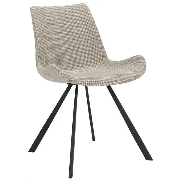 SAFAVIEH Terra Mid-Century Modern Light Grey/ Black Accent Chair (Set of 2) - 20.5