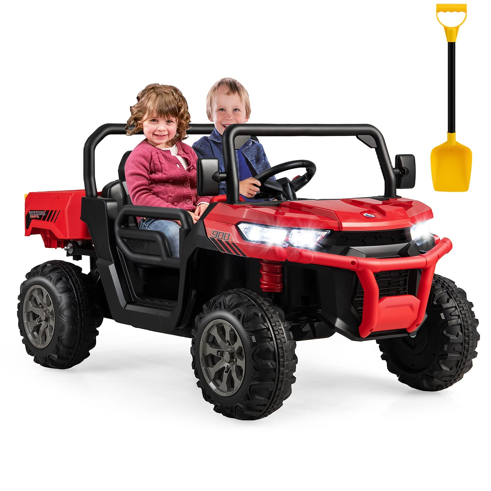 Costzon 2-Seater Ride on Car, Dump Truck w/ Remote Control