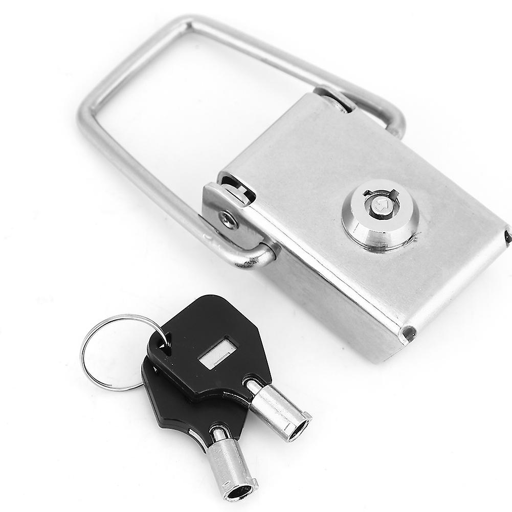 Stainless Steel Hasp Safety Lock Box Case Toggle Latch Catch Buckle Clasp With 2 Keys57mm