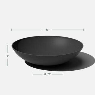 Veradek Lane Bowl 32 in. Black Plastic Round Planter LBV32B