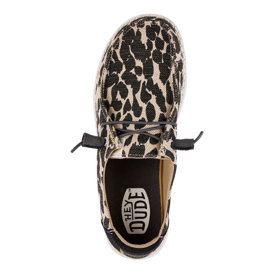 Wendy Leopard Sparkle Wide - Tan