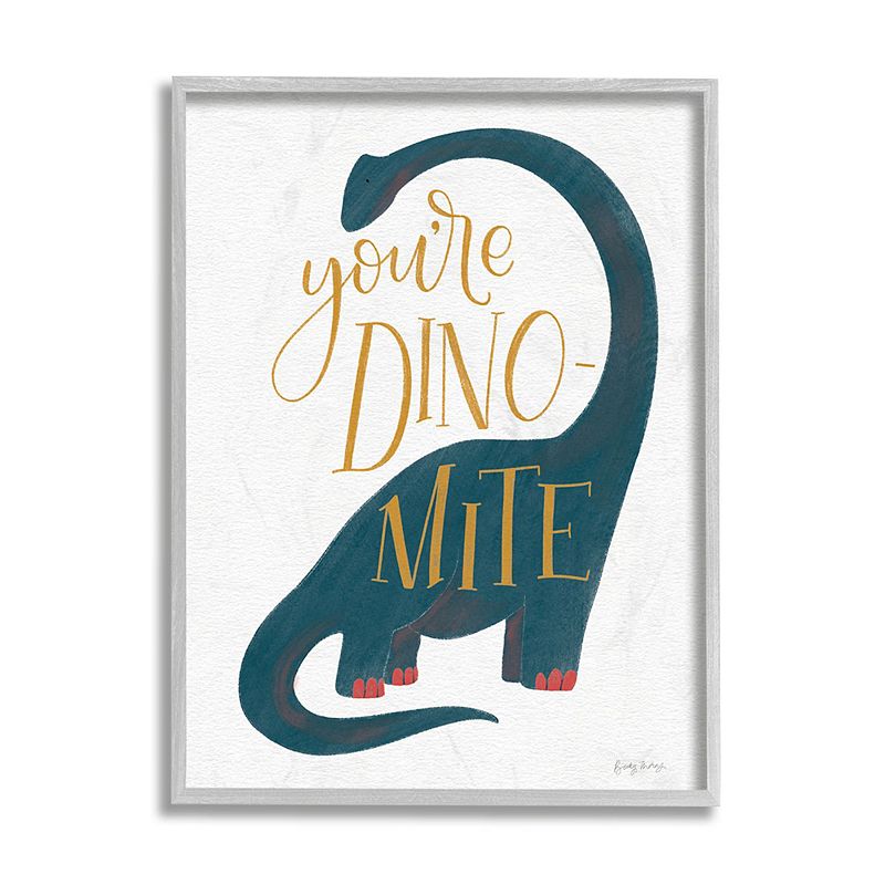 Stupell Home Decor You're Dino-Mite Long Neck Dinosaur Framed Wall Art