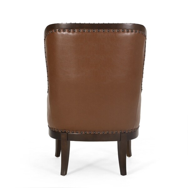 Mantua Upholstered Accent Chair with Nailhead Trim by Christopher Knight Home - 27.00