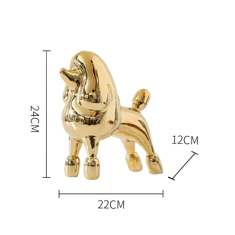 Gold Standing Dog -A Fa-D21071A