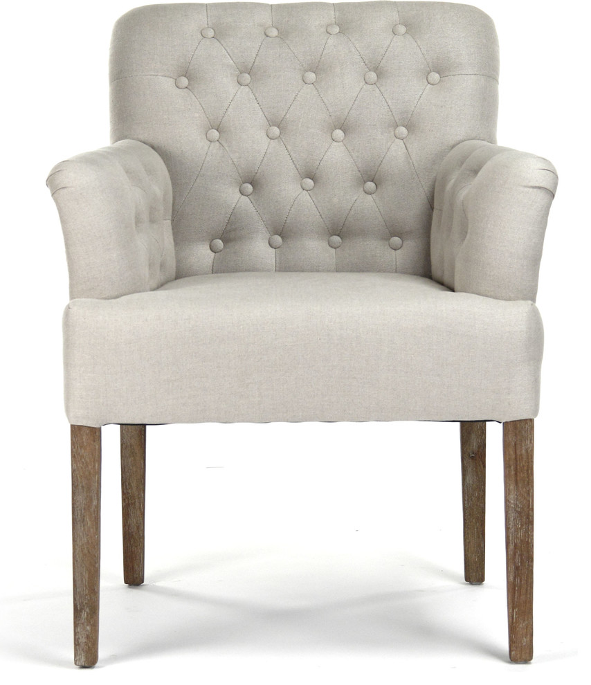 Barrois Tufted Arm Chair   Transitional   Armchairs And Accent Chairs   by HedgeApple  Houzz