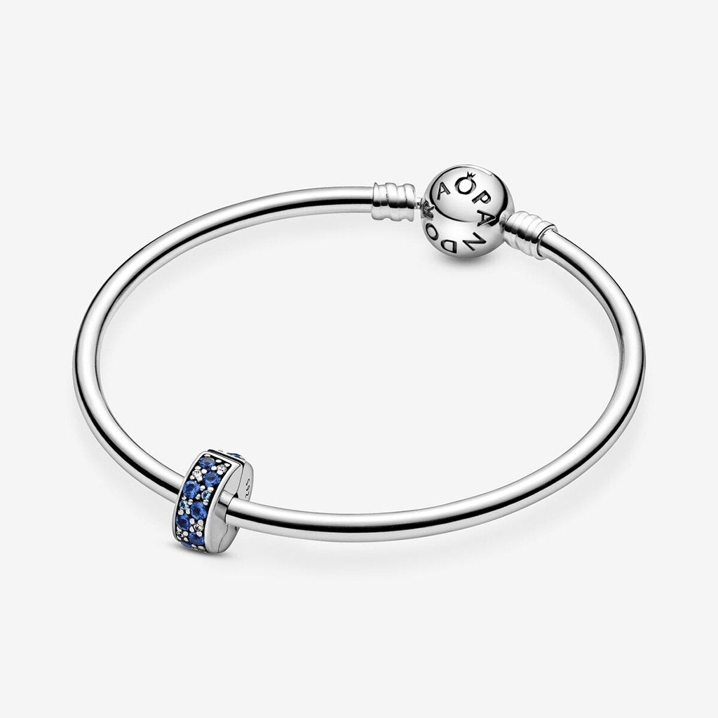 PANDORA  Blue Pavé Clip Charm