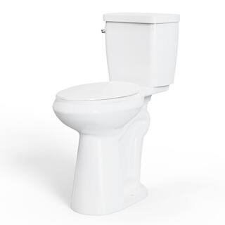 Simple Project High S-Trap 2-Piece 1.28 GPF Elongated Chair Height Floor Mounted Toilet in White (Seat Included) HD-US-HT-140