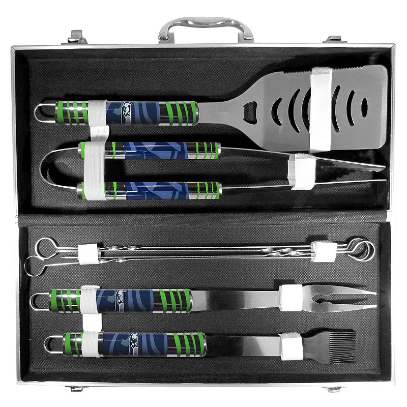 Seattle Seahawks Tailgater 8-Piece BBQ Grill Set