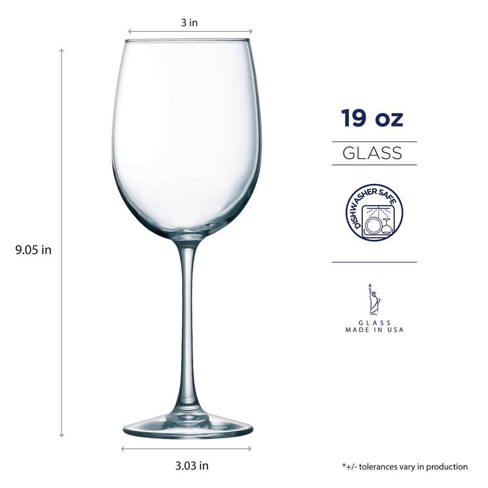 StyleWell 19 oz. White Wine Glasses (Set of 4) P7777