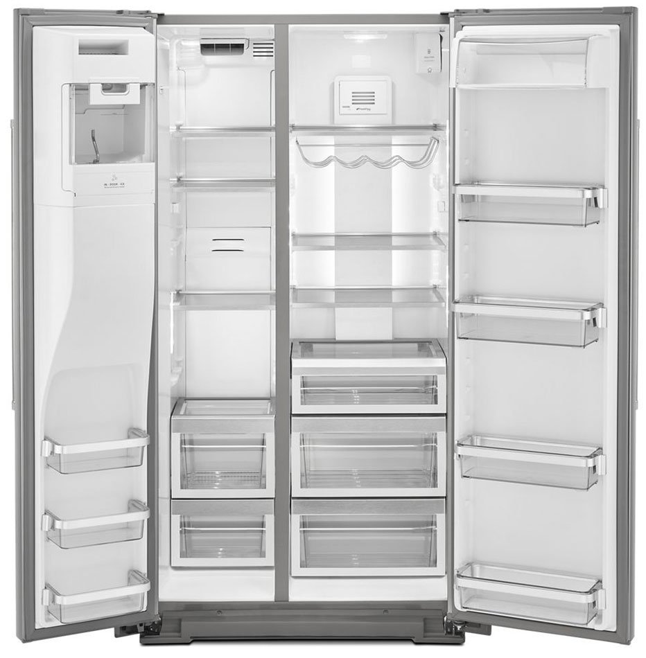 KitchenAid ADA 19.9 Cu. Ft. PrintShield Stainless Steel Counter-Depth Side-By-Side Refrigerator With Exterior Ice And Water Dispenser