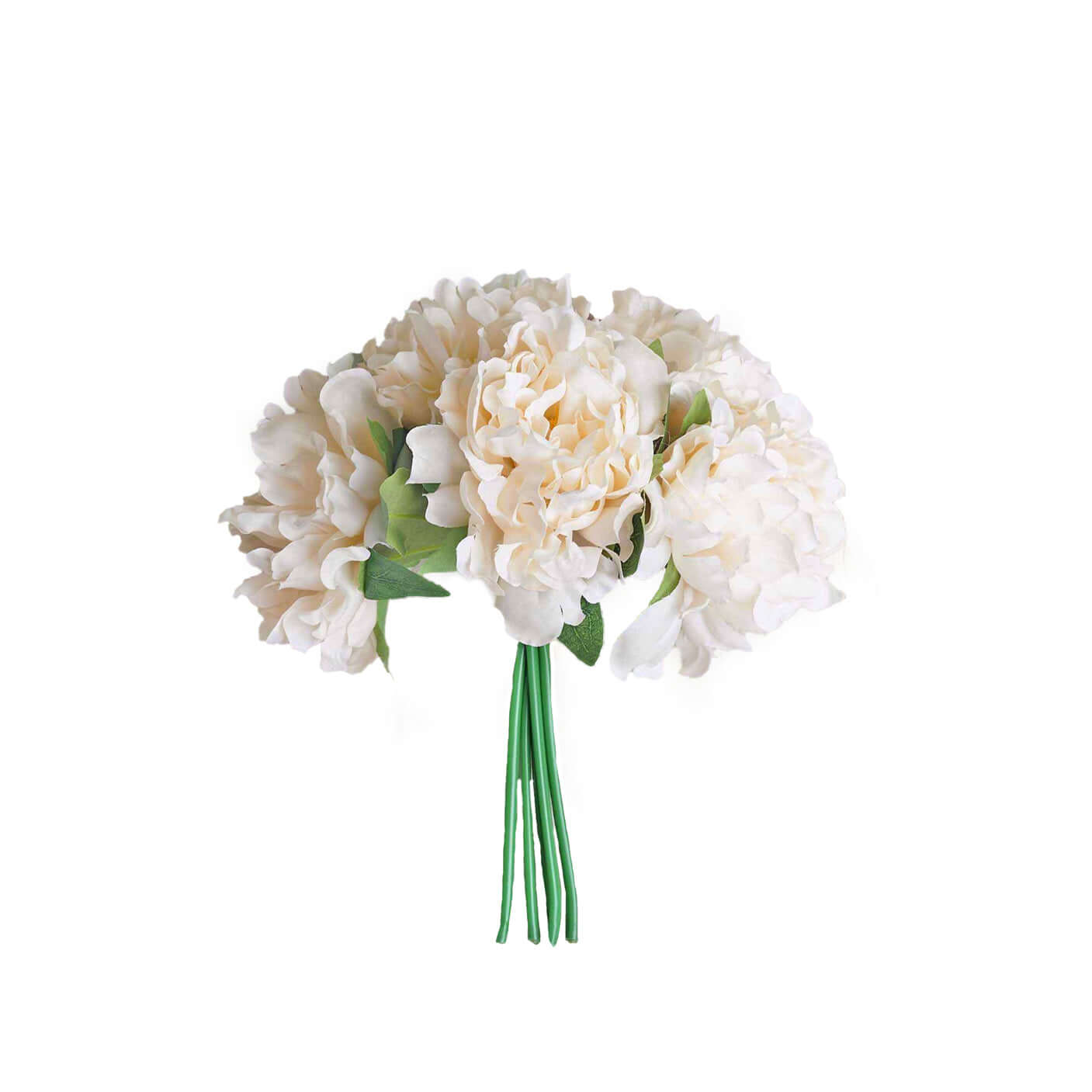 Blush Cream Real Touch Artificial Silk Peonies Flower Bouquet 11