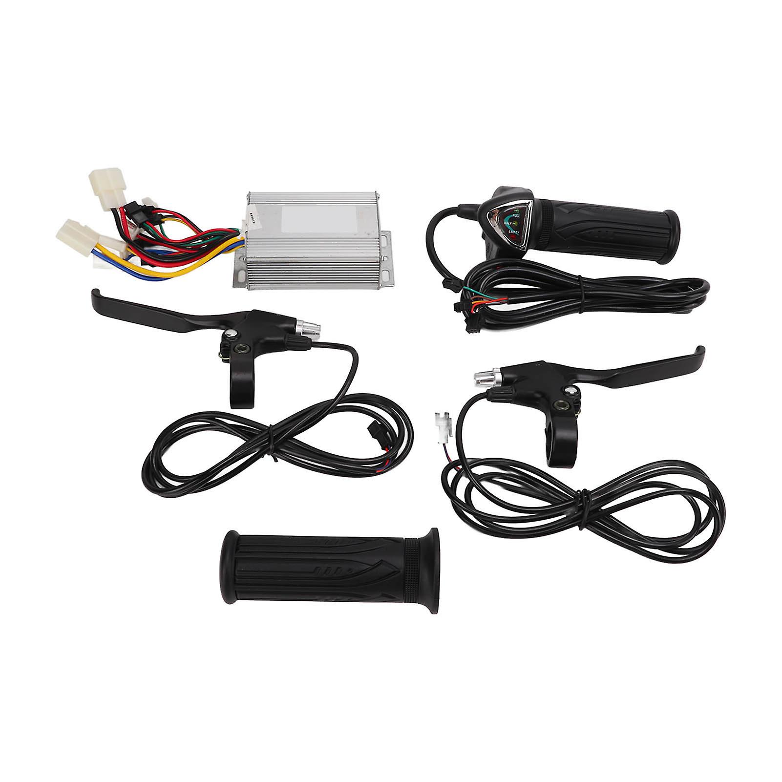 36v 500w Brush Motor Controller Kit With Twist Throttle Grips And Brake Levers For Electric Bicycle