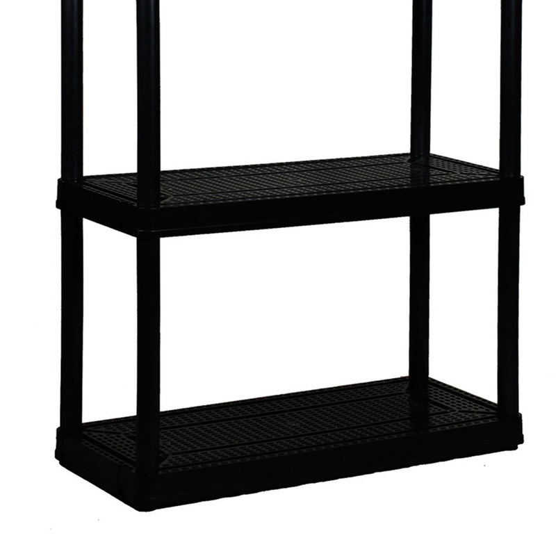 SHELF 4PLST MED DUTY BLK