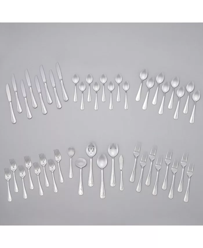 RiverRidge Home Riverridge Marina 46 Piece Monogrammed Flatware Set - A Service for 8