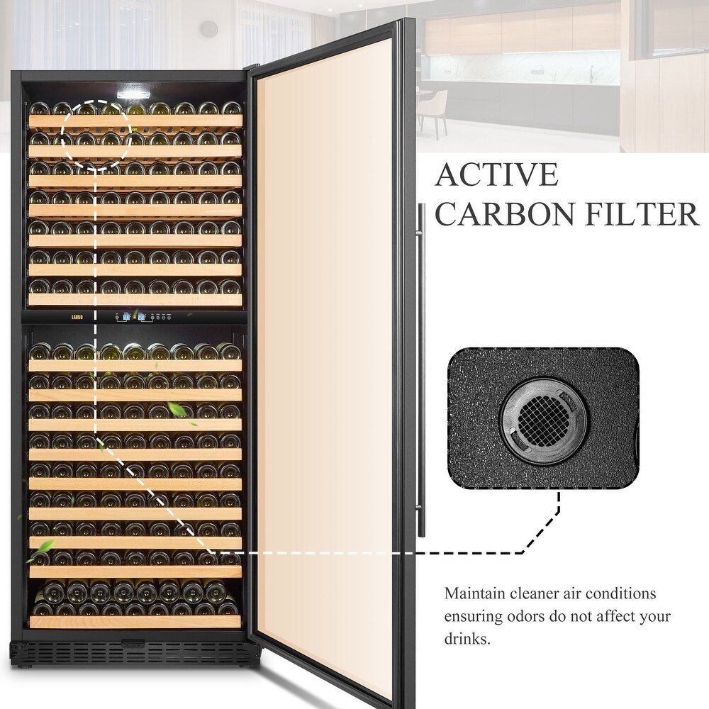Lanbo Freestanding Dual Zone Wine Cooler Refrigerator  287 Bottles