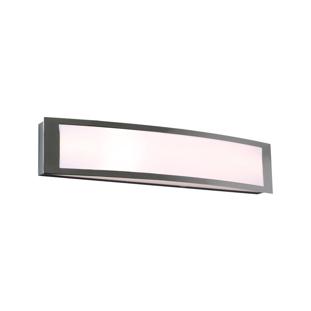 Hampton Bay Woodbury 24.02 in. Chrome LED Bathroom Vanity Light Bar with Frosted Acrylic Shade IQP1301LX-07CR