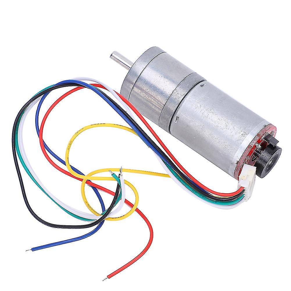 Gear Motor DC with Speed Encoder Brush DC Motors Reducer Copper Stainless Steel GA25‑370DC12V 300RPM