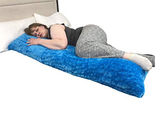 Quality Plush Body Pillow Cover - Fuzzy Pillowcase Covers fit 54 Inches, 60 Inches, 72 Inches with Zipper Enclosure in Stylish Colors