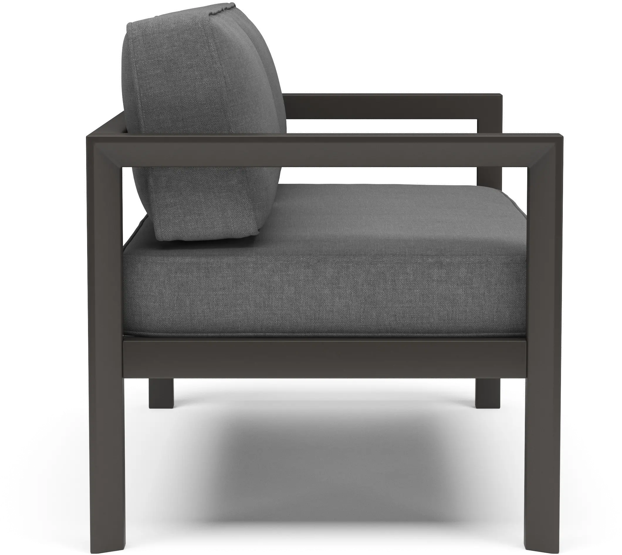 Grayton Gray Outdoor Aluminum Loveseat