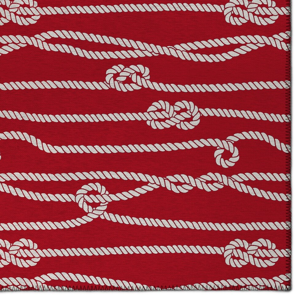 Indoor/Outdoor Harpswell Ocean Rope Washable Rug