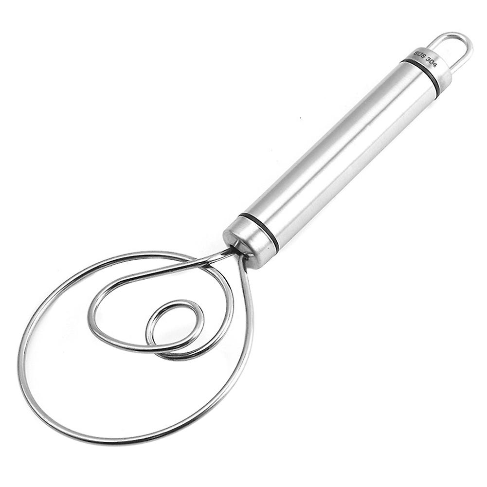 Egg Beater Flour Mixer Whip Egg White Cream Eggbeater Manual Mixing Stainless Steel Hanging Handle Flour Mixing Tool Flour Egg Mixing Stick Kitchen Br