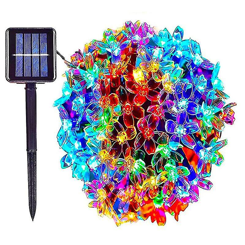 Outdoor Solar Flower String Lights Waterproof 200led Fairy Light Decorations For Christmas Tree Garden Patio Fence Yard