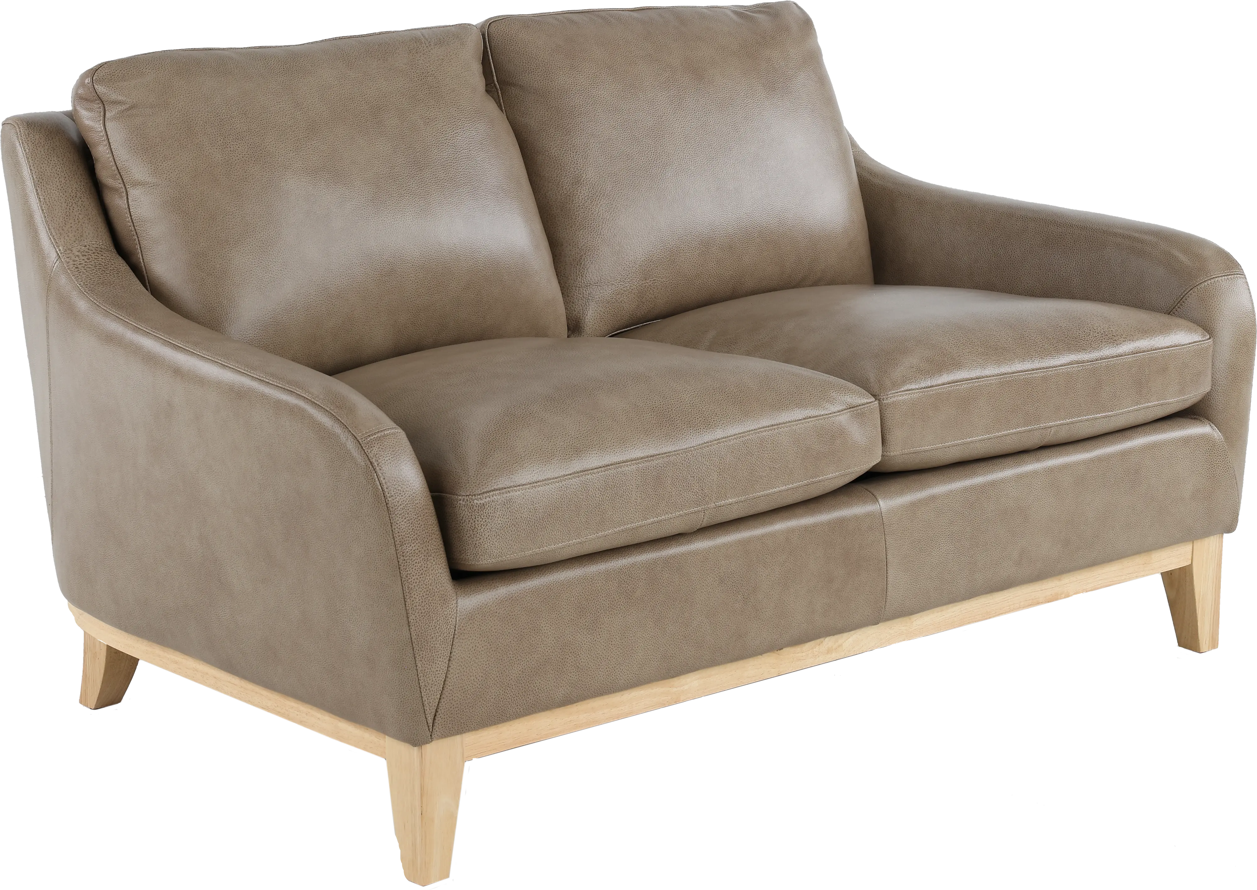 Cammack Sandy Brown Leather Loveseat