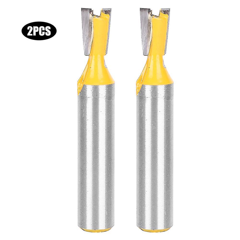 2PCs Small Dovetail Bit Woodworking Slotting Drilling Tool Milling Cutter Router Bit Carbide8 mm x 1/4 inch