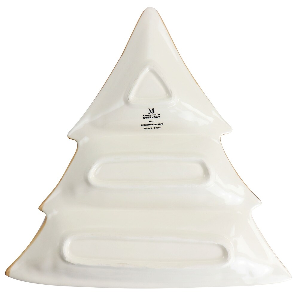 Martha Stewart Durastone 3 Section Gingerbread Tree Serving Tray