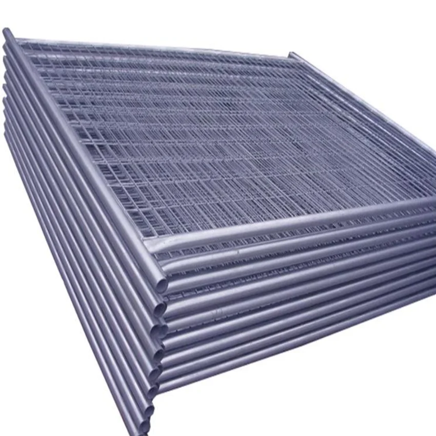 Manufacturer Supply Galvanized Temporary Fence Crowd Isolation Traffic Work Silver Galvanized PVC PE Movable Iron Fence